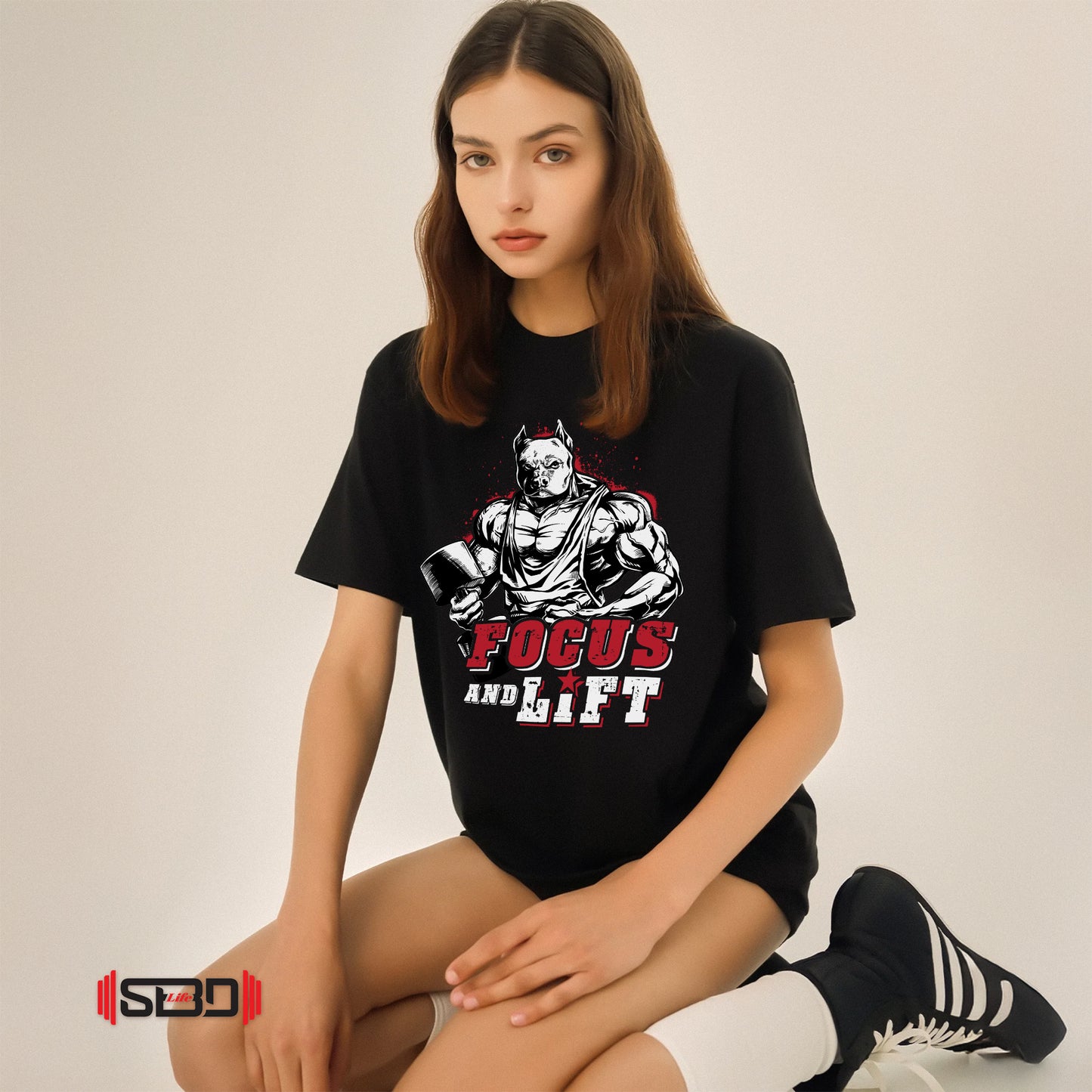 SBDLife "Focus & Lift" Minimalist T-Shirt | Motivational Quote Tee