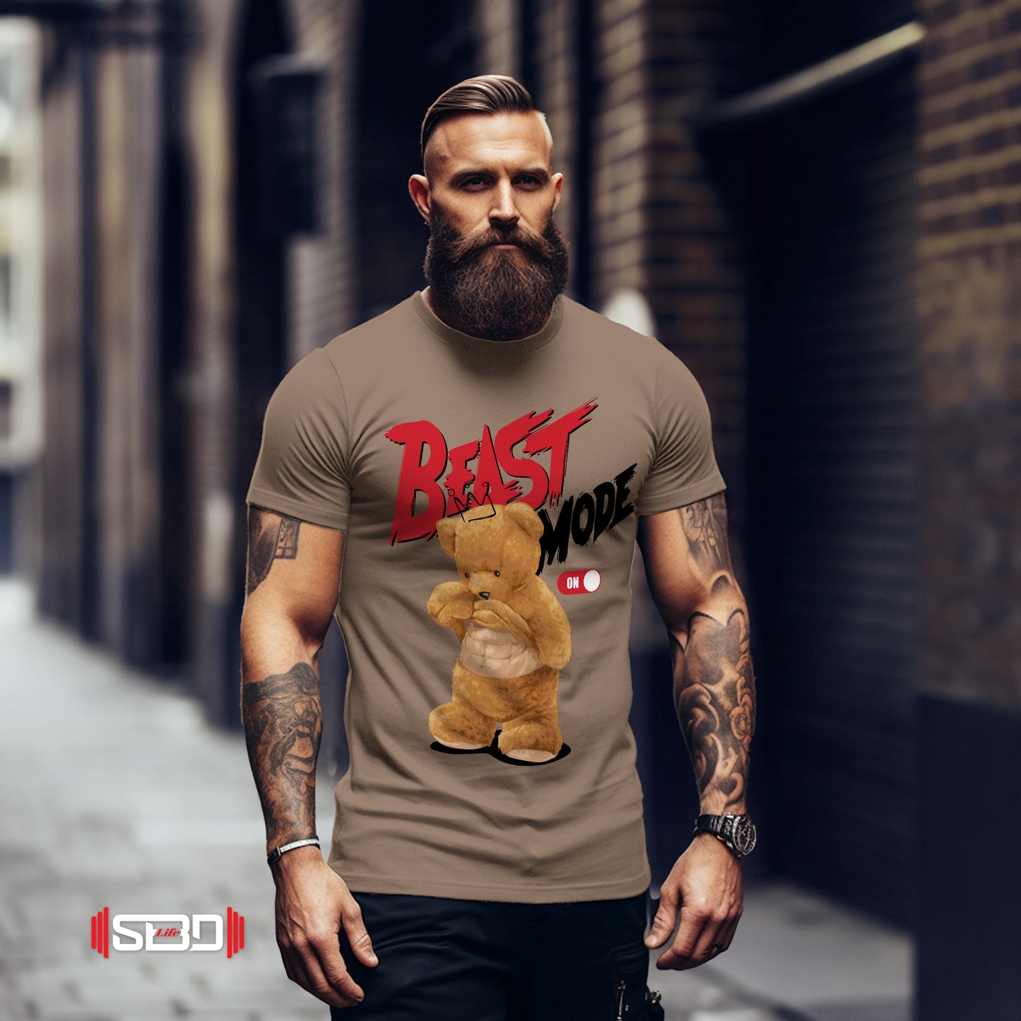 SBDLife "Beast Mode" Roaring Bear T-Shirt | Edgy Graphic Tee