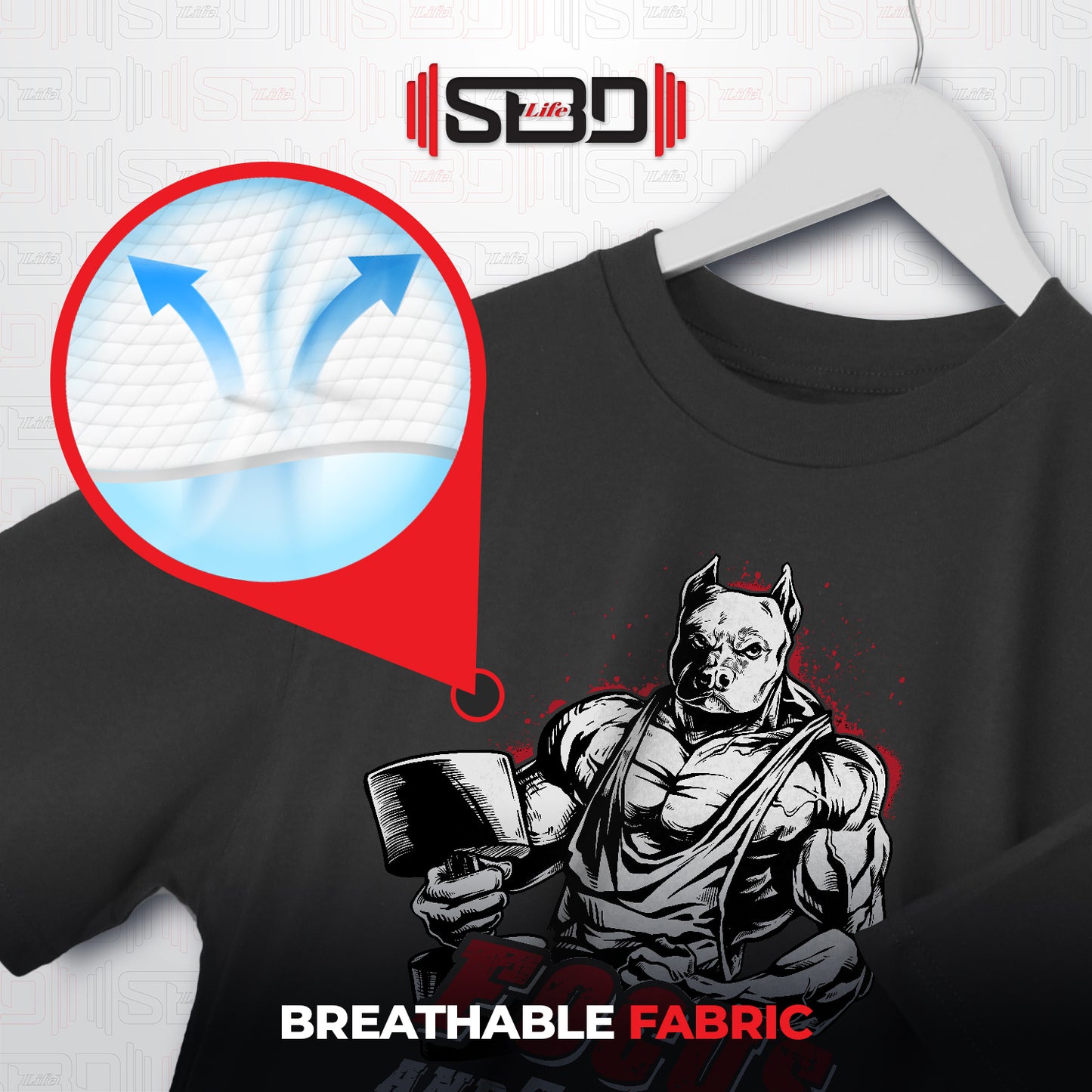 SBDLife "Focus & Lift" Minimalist T-Shirt | Motivational Quote Tee