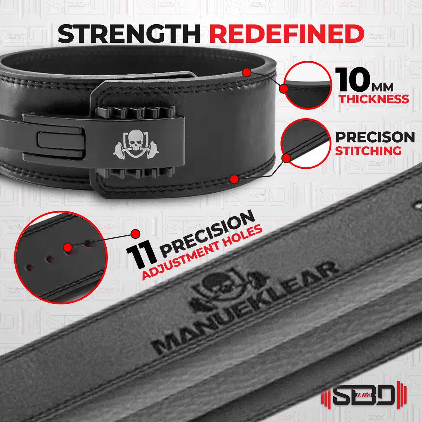 SBDLife "CoreLock" 10mm Lever Belt | Powerlifting & Weightlifting Belt