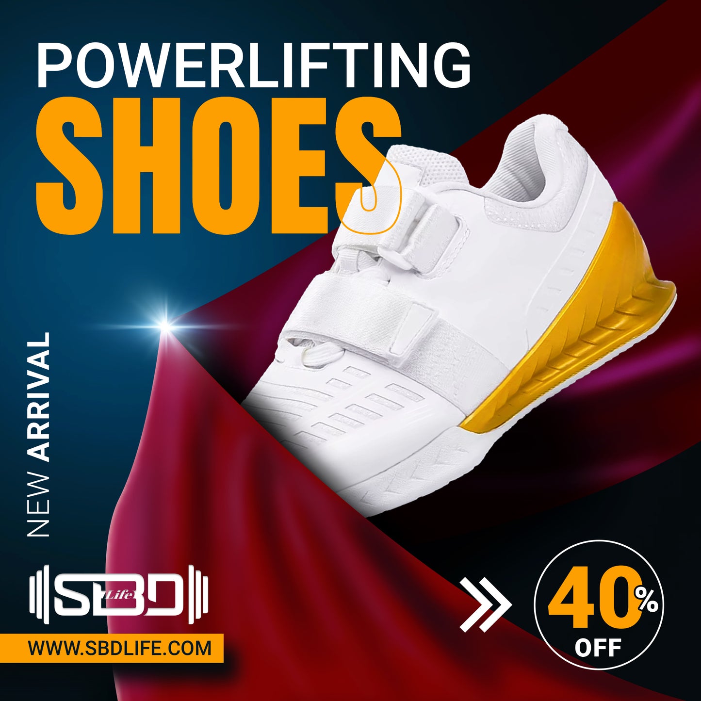 SBDLife "Foundation" Powerlifting Shoes | Unisex Flat-Sole Shoes for Squat, Bench, Deadlift